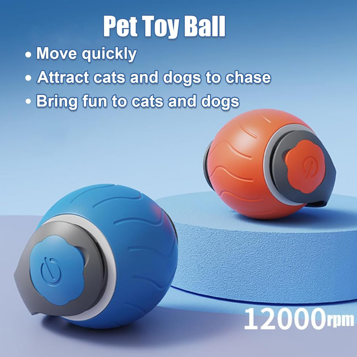 Self-Rolling Cat Ball with Tail