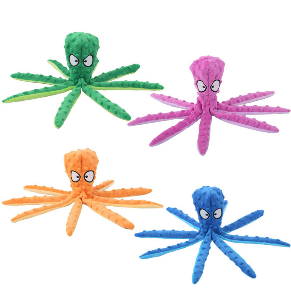 Squeaky Plush Octopus Toy